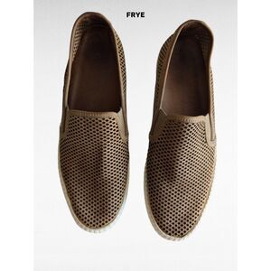 Frye Camille Perforated Slip On Sneakers Leather Casual Comfort Shoes